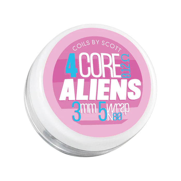 Coils By Scott. Premade coils. 4 Core Aliens. 0.12ohm.