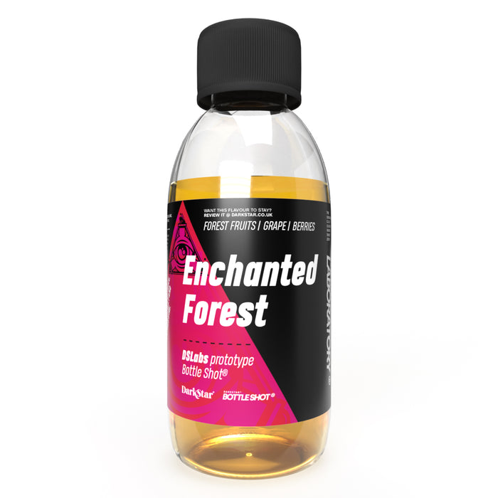 Enchanted Forest Bottle Shot with forest fruits, grape, and berries. Pre-steeped option available for immediate use.